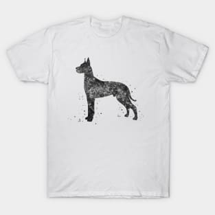 great dane dog black and white T-Shirt